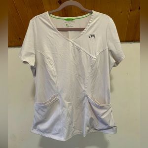 4-Pocket Stretch LPN Scrub Top size L